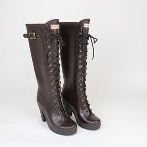 ~ SOLD ~ Hunter Lapins 4" Heel Rubber Rain Boots